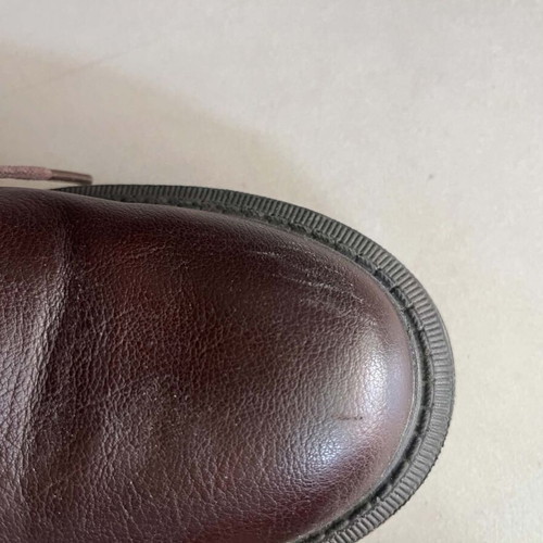 Vintage brown leather ankle boots like new, size 38