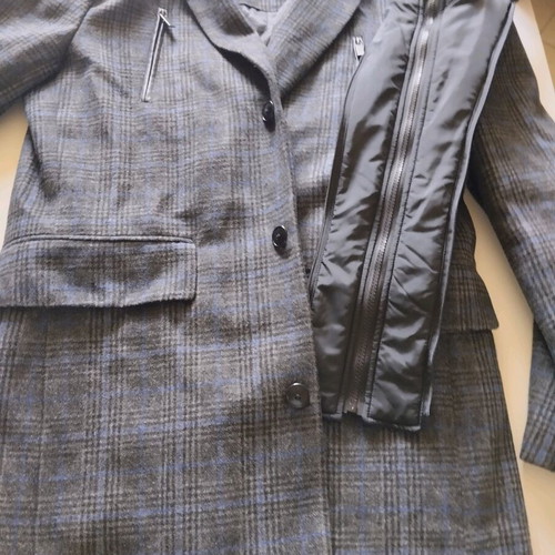 Sogo Italian wool men's coat with removable double collar