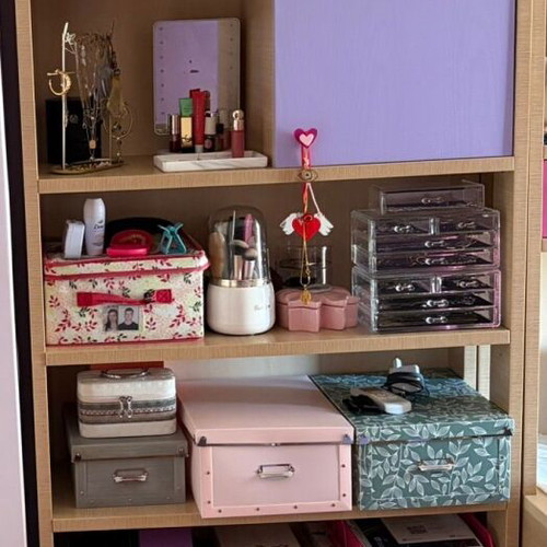 Children's bedroom set like new with bed, bookshelf, desk, and storage unit