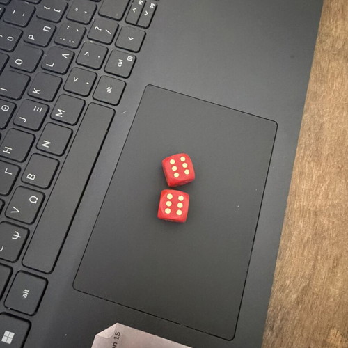 Plastic red dice new