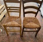 120 Καρέκλες ξύλινες με ψάθινο κάθισμα