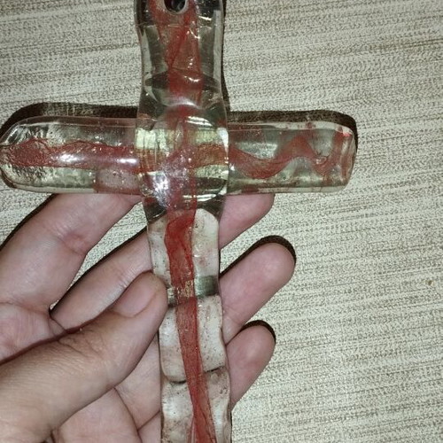 Handmade Murano Glass Wall Cross new