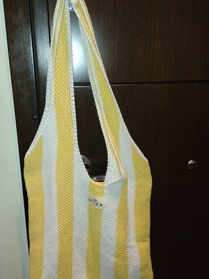 Nuxe shoulder bag like new, yellow and beige