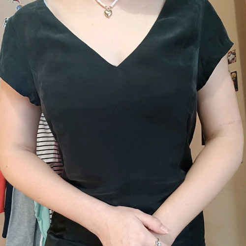 Silk dress black like new