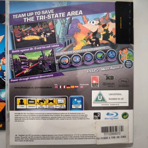 Phineas And Ferb Across the 2D Dimensions Disney PS3 game