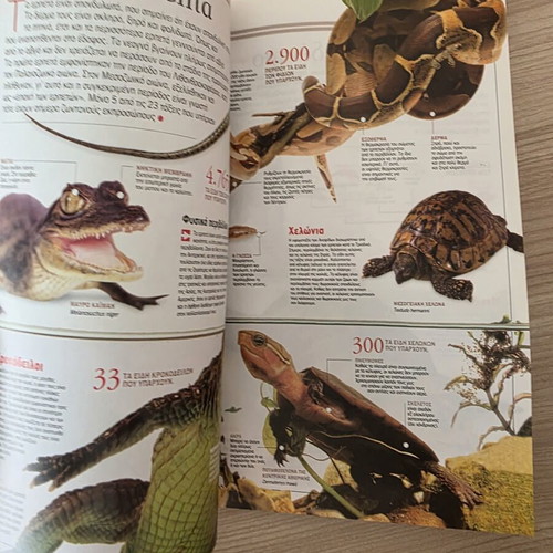 Atlas of Sciences: Reptiles and Dinosaurs like new, Greek