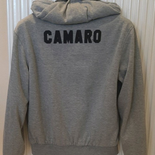 Camaro men's lightweight windbreaker jacket reversible like new, black/gray