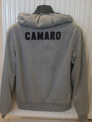 Camaro men's lightweight windbreaker jacket reversible like new, black/gray