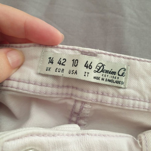 Primark Lilac Skinny Jeans Size 42 Like New with Frayed Ankles