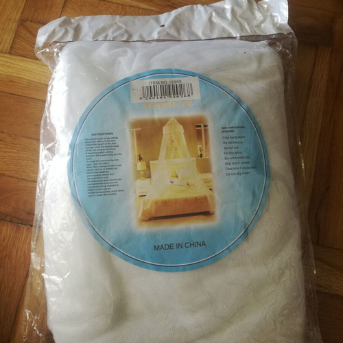 Mosquito net ceiling double bed white 2.5m new