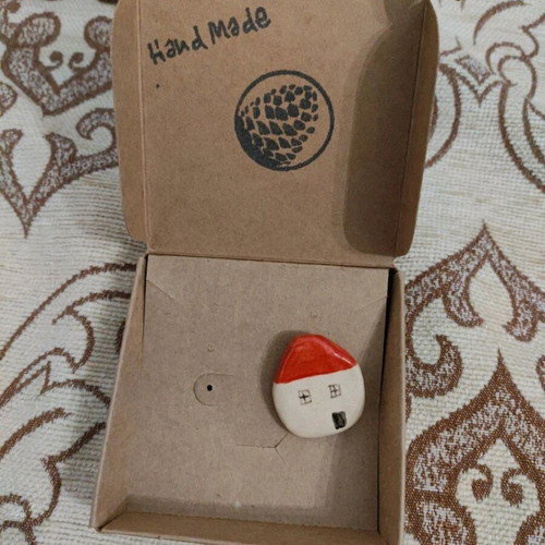 Ceramic pin handmade new