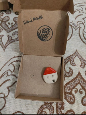 Ceramic pin handmade new
