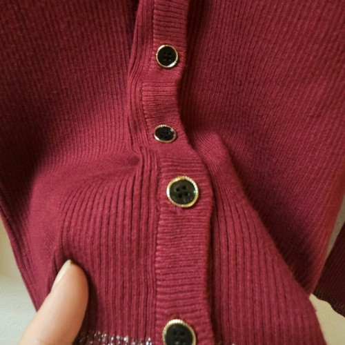 Lynne cardigan like new, size small, burgundy