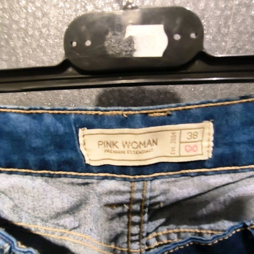 Pink Woman jeans like new, blue, size M-L