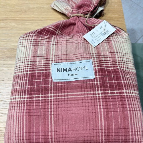 NIMA HOME single flannel bed sheet set with pillowcase new