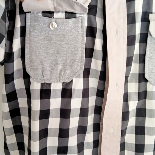 Imperial short sleeve plaid shirt with hood size XL like new