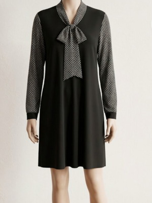 Polkadot top black, like new, made in Italy