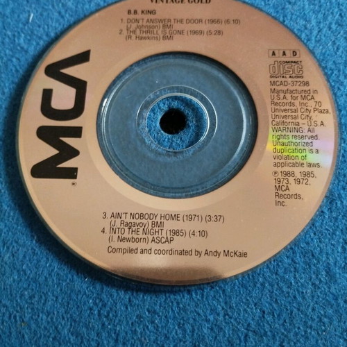 Bb King Vintage Gold 3" CD Mini EP used, blues