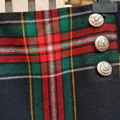 Vintage 1960's wool plaid wrap maxi skirt lined, like new
