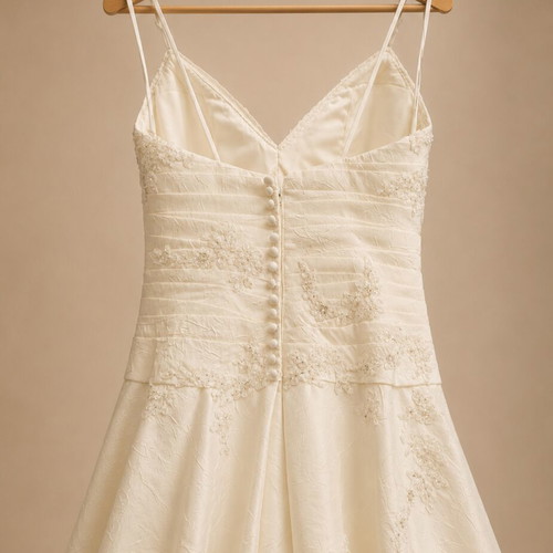 Pronovias wedding dress silk taffeta like new, ivory, size 36-38