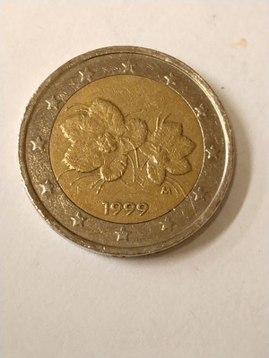 2 Euro Coin used Finnish Arctic Cloudberry 1999