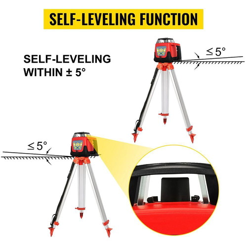 Vevor Green Rotary Laser 500m with Tripod and Rod