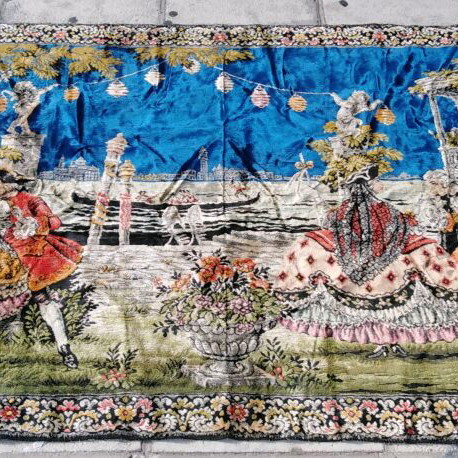 Velvet wall tapestry with theme Nobles in Venice 1080x1.20, like new