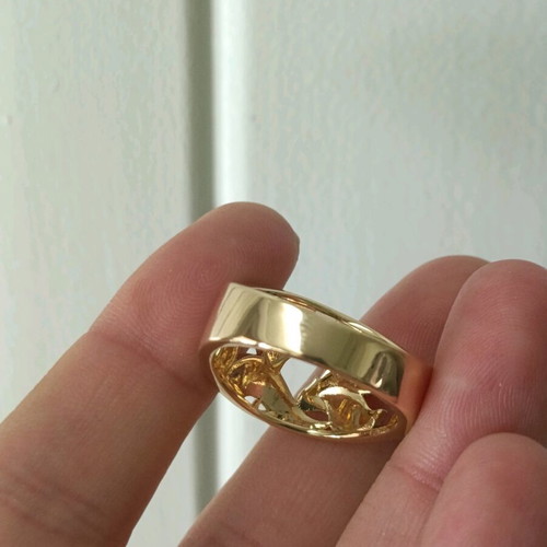 Vintage women's stainless steel ring size 19.8 new