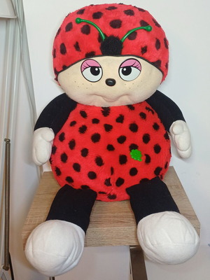 Giant Noel plush ladybug, 54cm, 1990s