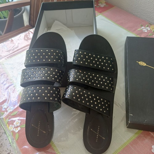 Glamazons leather sandals like new, size 38, narrow fit