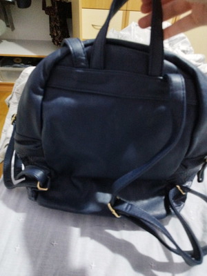 Caprisa backpack used, dark blue with croco pattern