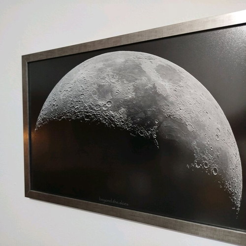 Moon photograph in frame new, phase 31%