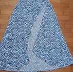 Shein blue long skirt with white floral design size Small like new