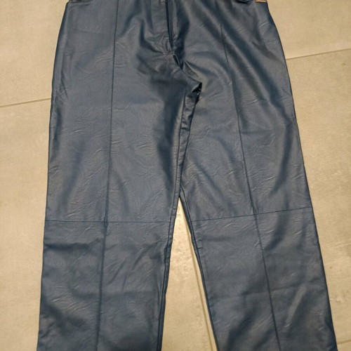 Le Vertige blue leather pants like new, size L