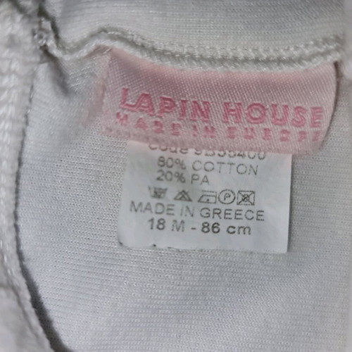 Velour sweatpants girl white cream Lapin House like new