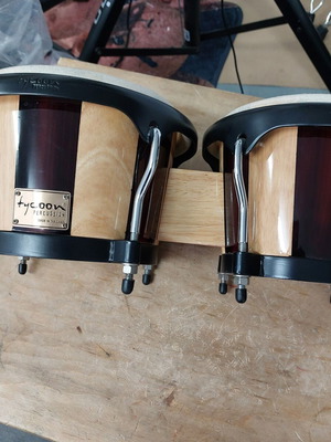 Tycoon Percussion Bongos Artist Series with Turkey Splash Cymbal 12" new