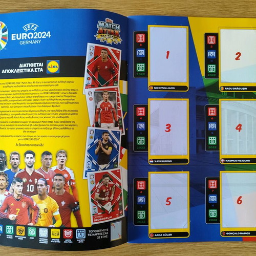Euro 2024 Topps/Lidl album with cards and packets like new