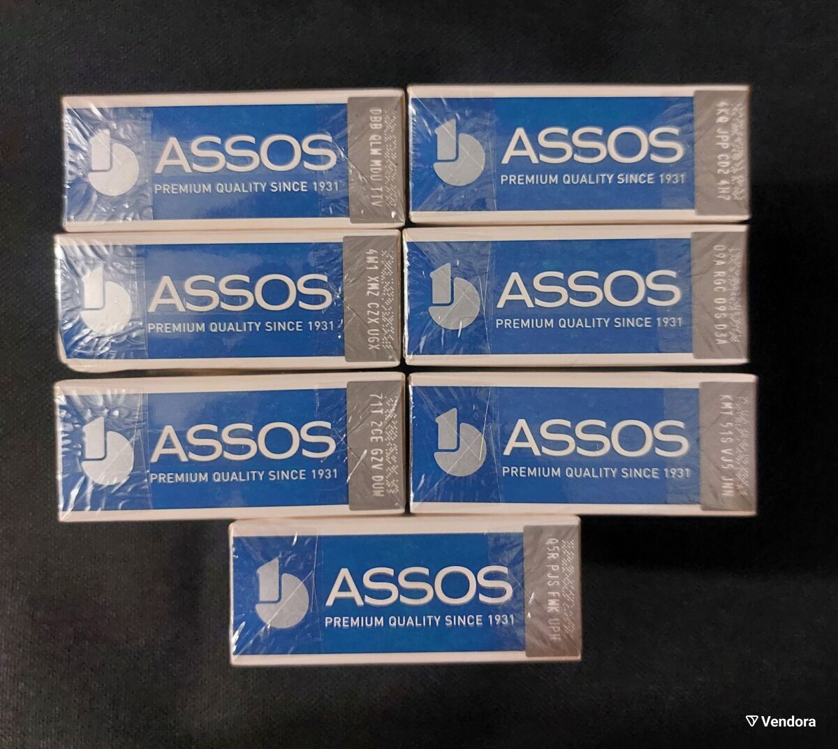 Assos Blue cigarettes new, pack of 7 - € 18,00