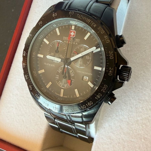 Swiss Military Navigator 40mm watch like new with box and papers