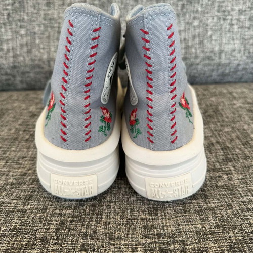 Converse All Stars women sneakers size 38 like new, white and turquoise