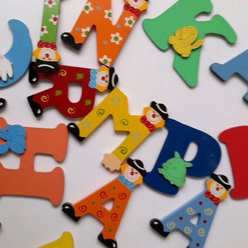 Wooden letters set colored, like new
