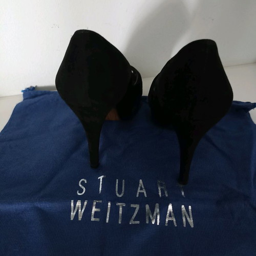 Stuart Weitzman Peep-Toe Black Pumps like new, size 37
