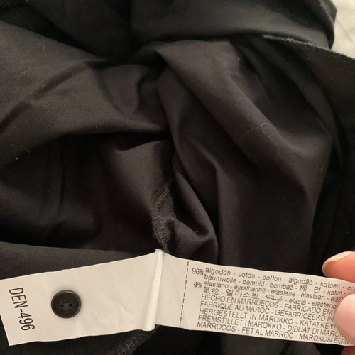 Zara Boho Oversize Dress L Black Cotton Poplin Like New