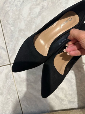 Black suede pumps size 39 new