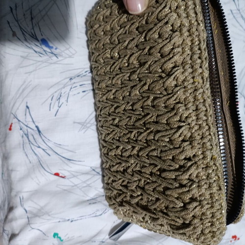 Handmade beige gold wallet