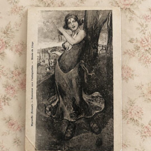 Belgian Musée de Liège postcard like new, Danseuse aux Castagnettes