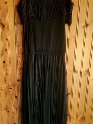 Midi dress Rococo winter black, knitted top, like new