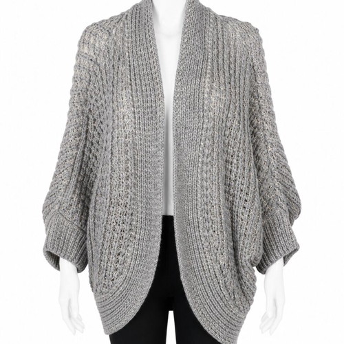Joan Vass Studio women's gray cardigan like new, size S