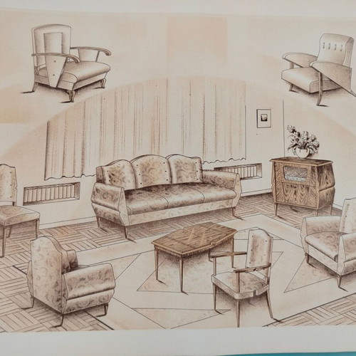French Möbel furniture catalog used, like a painting pad