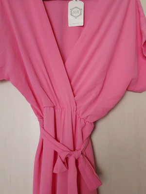 Ολόσωμη φόρμα baby pink καινούργια, one size